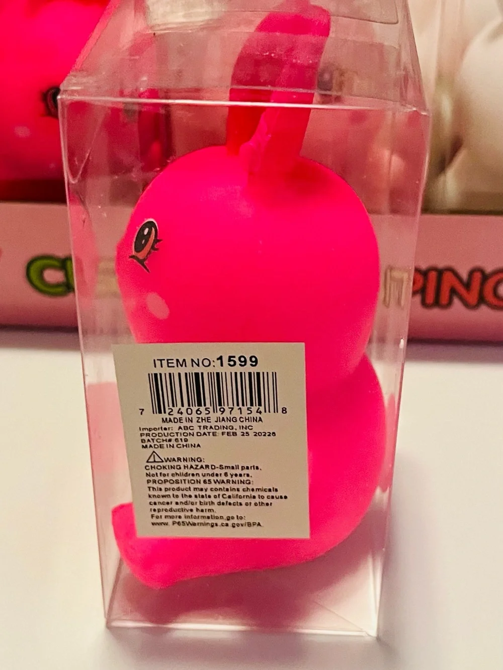 Hot Pink Bunny Squishy Toy